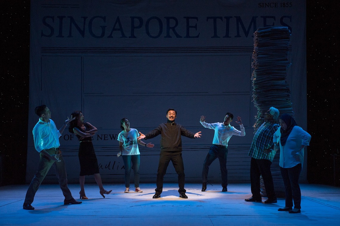 The cast of Press Gang at the Singapore Theatre Festival